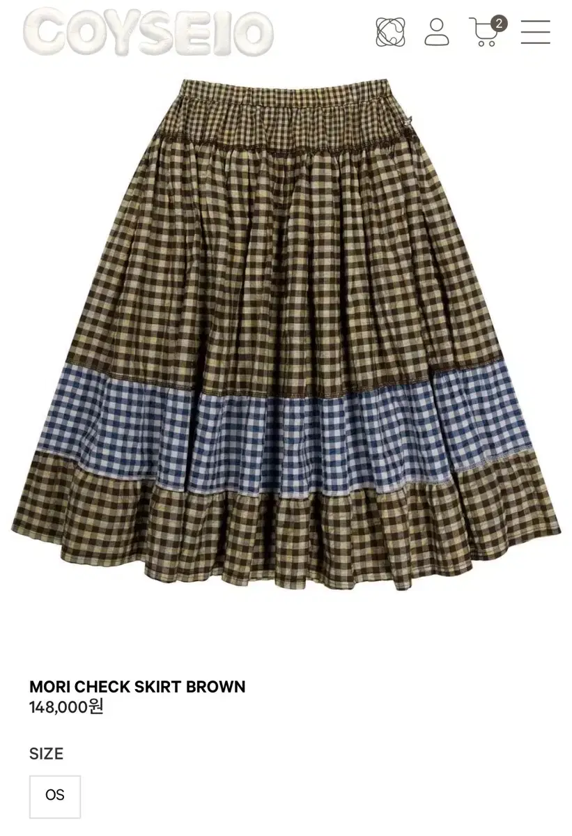 coyseio DOUBLE WAISTED PLEATS SKIRT